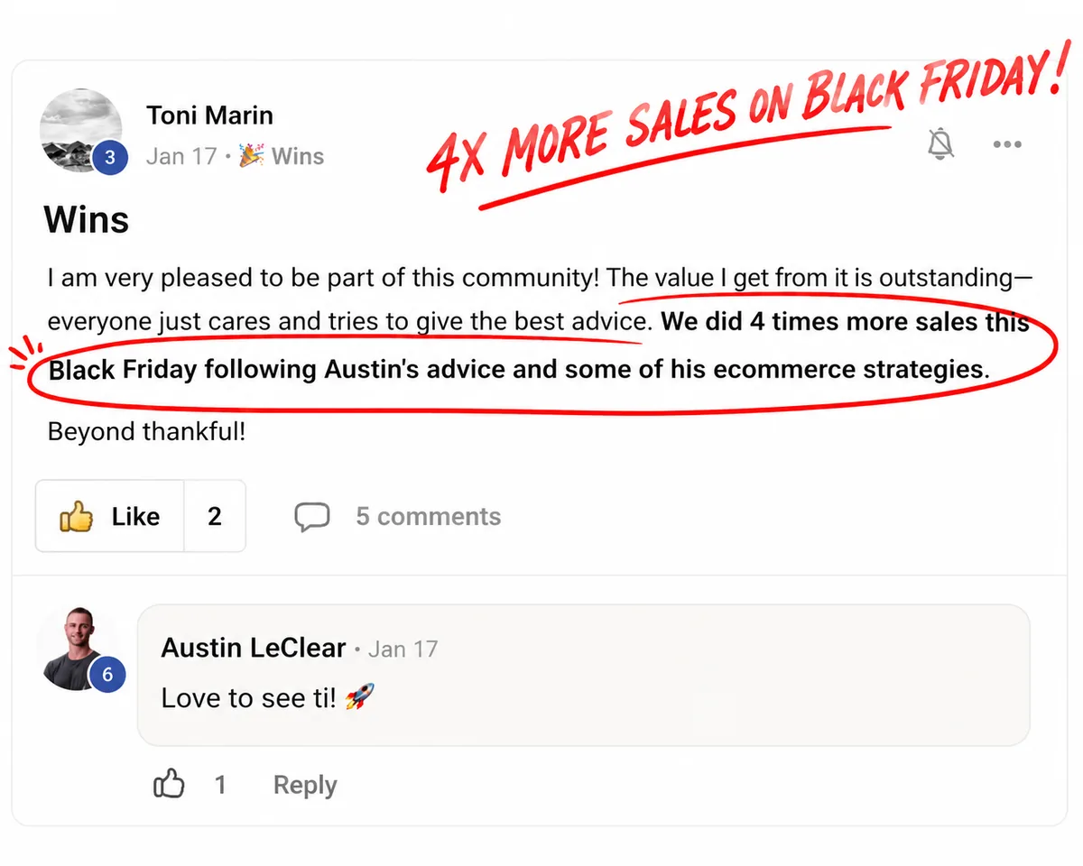 Toni M. win: 4x more sales on Black Friday following the framework